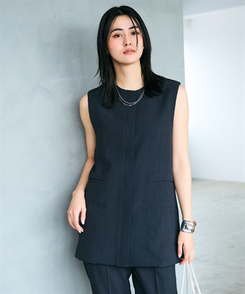 CROSS FUNCTION 《シワになりにくい》サマナチュラ リネンライクノーカラージレジャケット_subthumb_16