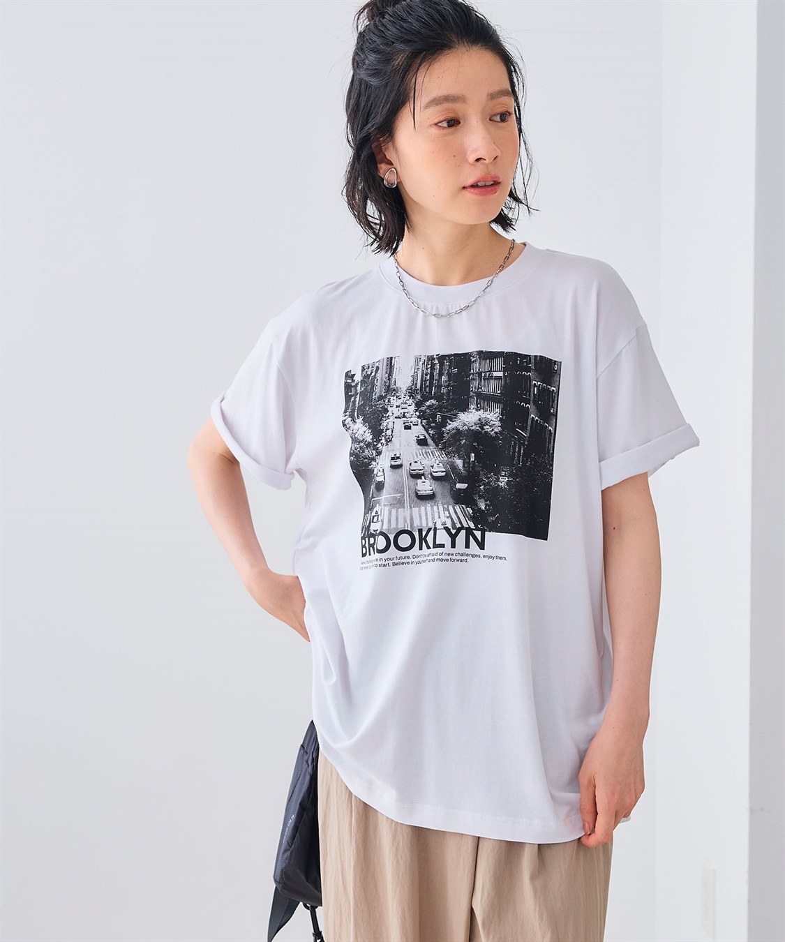 CROSS FUNCTION エブ楽 BROOKLYNフォトプリントTシャツ_sub_3