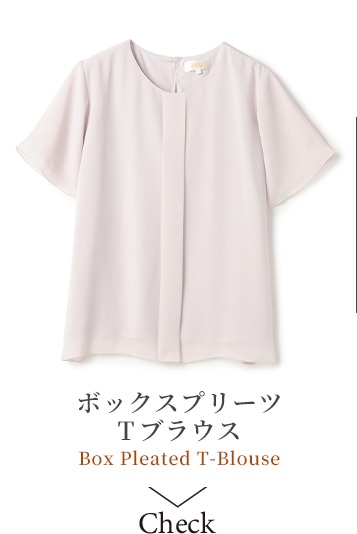 ボックスプリーツTブラウスBox Pleated T-Blouse