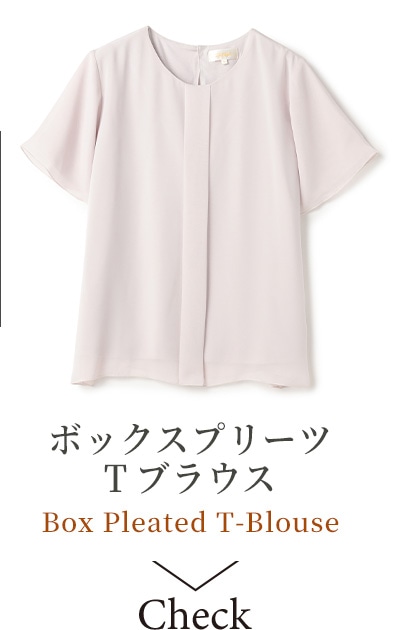 ボックスプリーツTブラウスBox Pleated T-Blouse