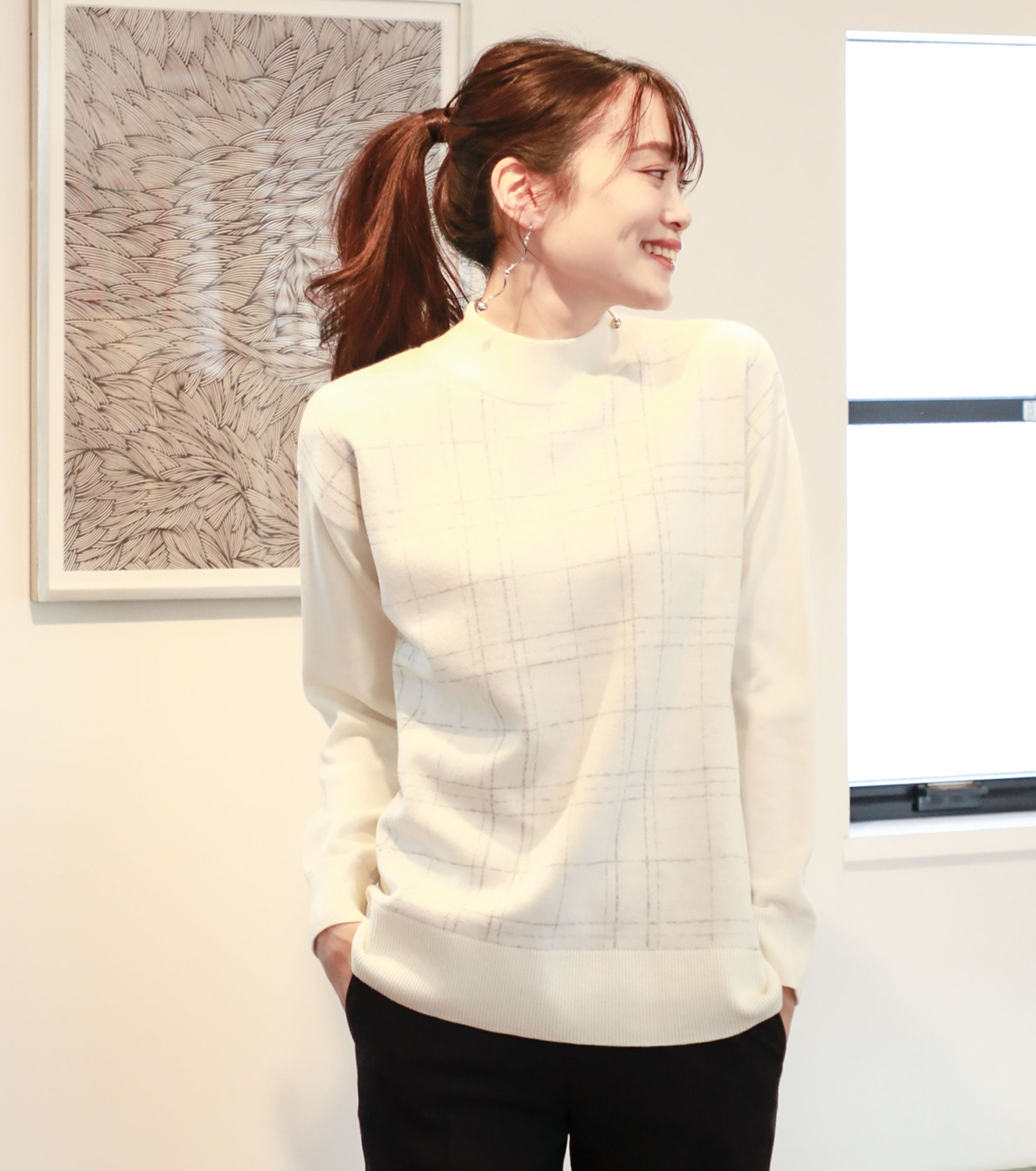 switching check knit top - apsmo.edu.au 日本人気超絶の top knit check switching ニット/セーター