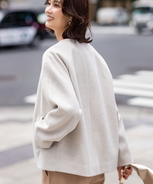 ジップギャザーブルゾンの画像２