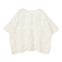 anyfee Asymmetric Flower Lace Mesh Top アンカーリンク画像