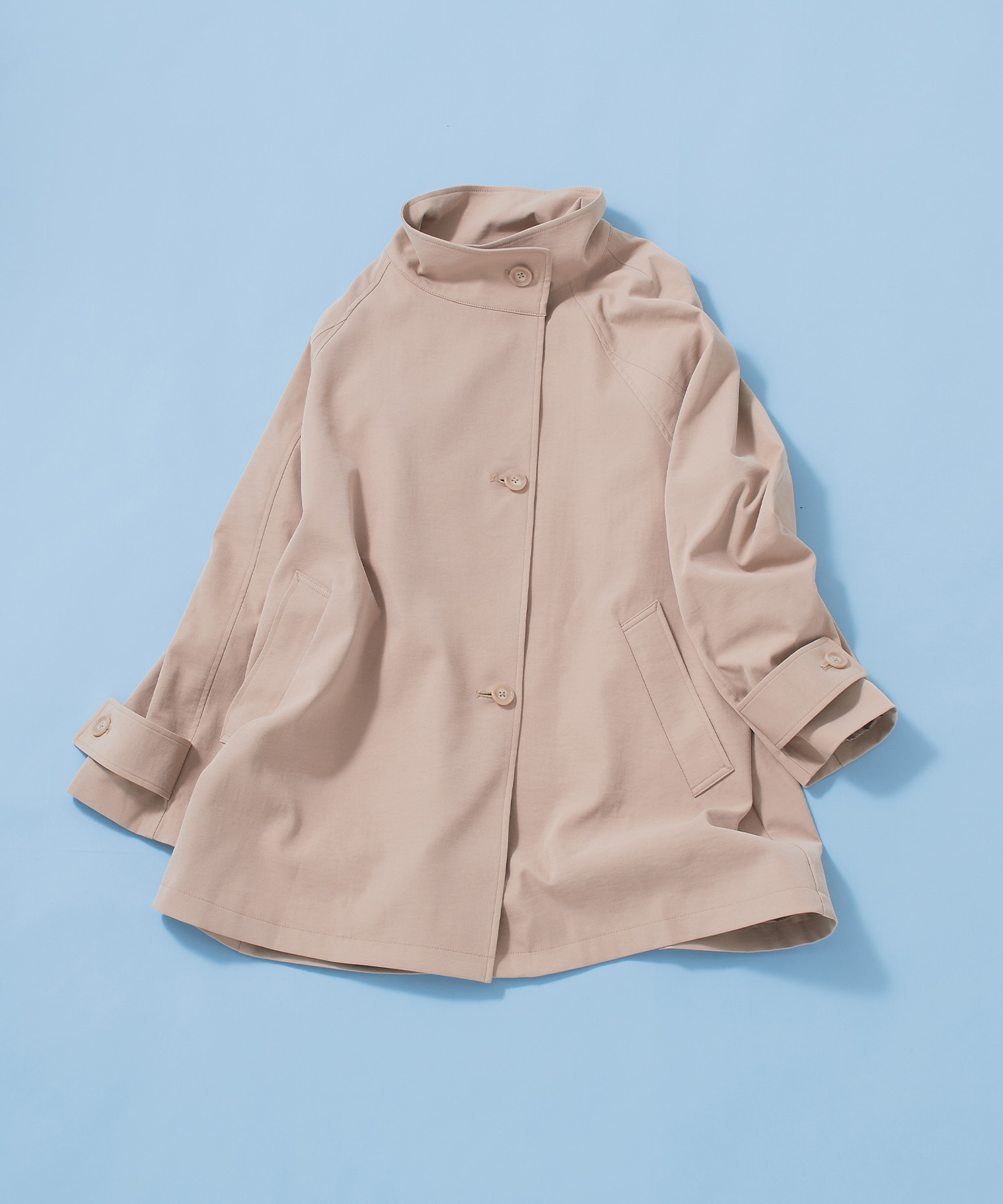 《洗える》テントラインミドルトレンチコートの画像