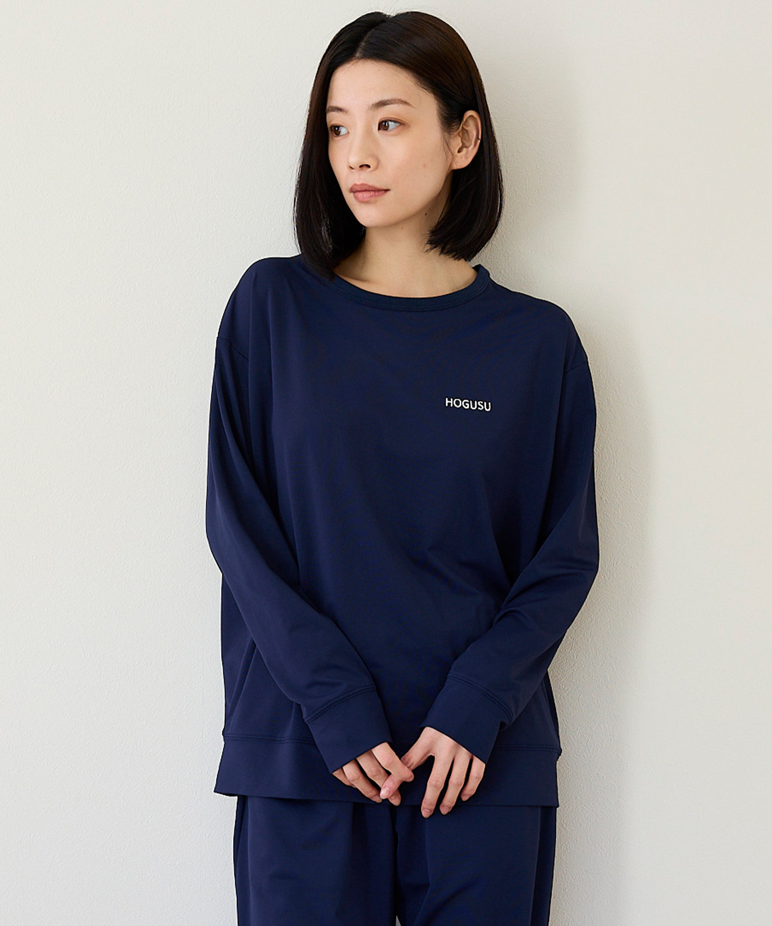 HOGUSU 長袖クルーネック プルオーバー