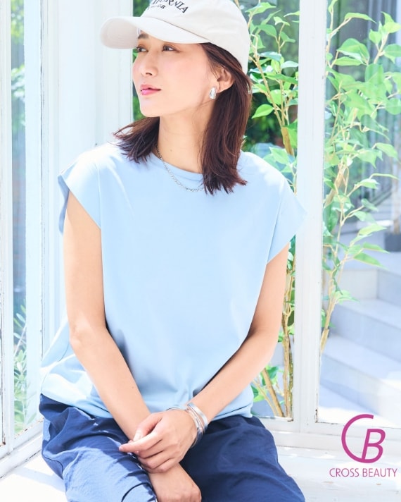 《シワになりにくい・なめらか》正解ノースリーブTシャツ