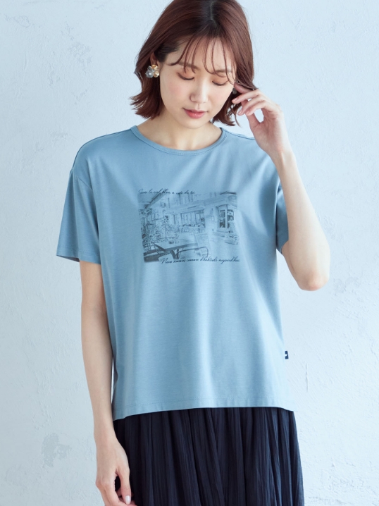 【接触冷感】フォトプリントTシャツ
