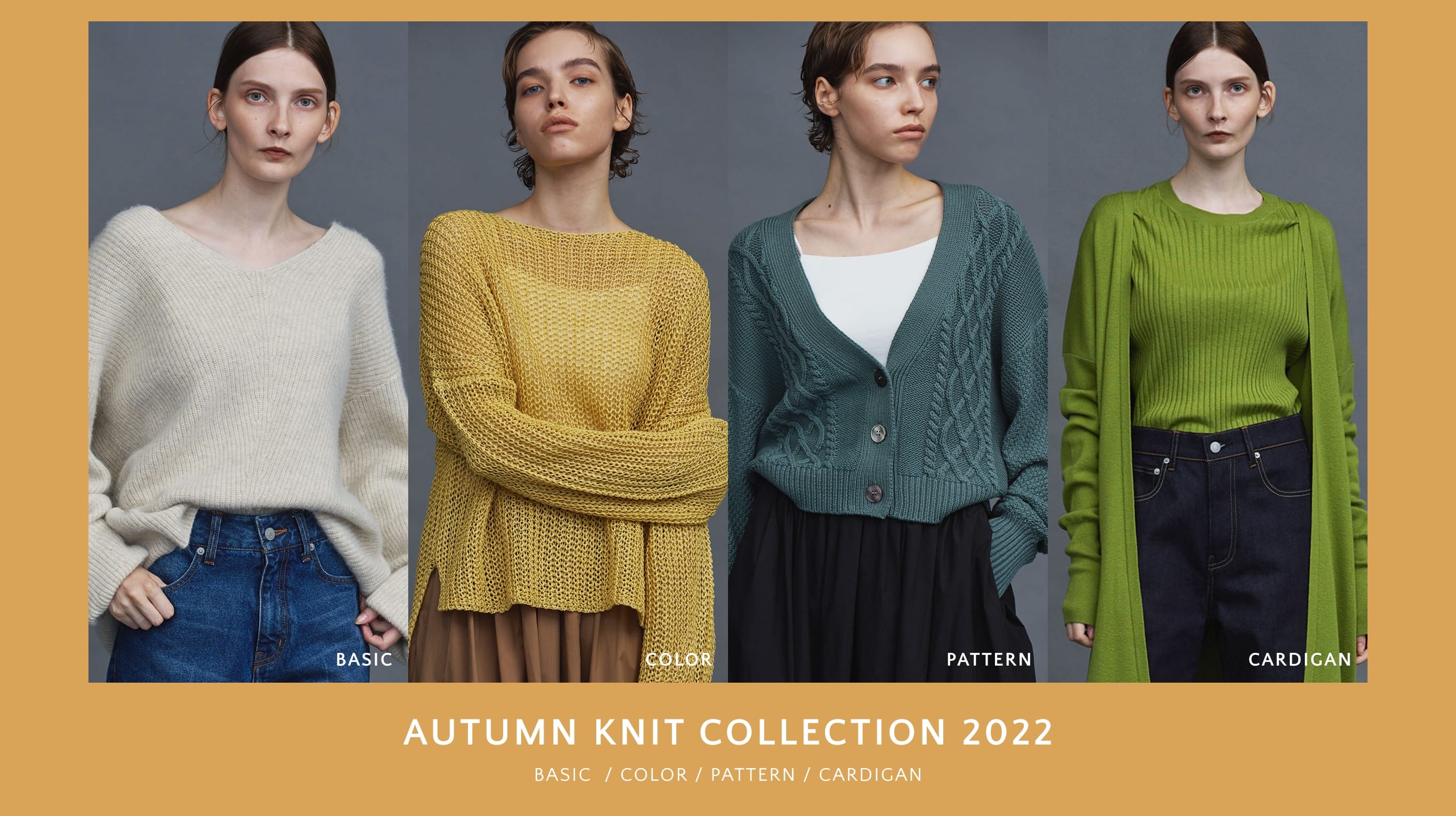 AUTUMN KNIT COLLECTION 2022 BASIC / COLOR / PATTERN / CARDIGAN
