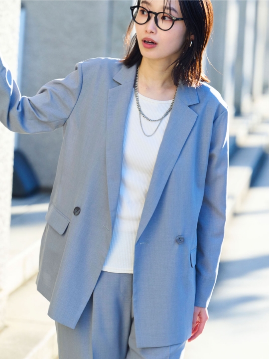 《洗える》正解冷感麻調テーラードジャケット