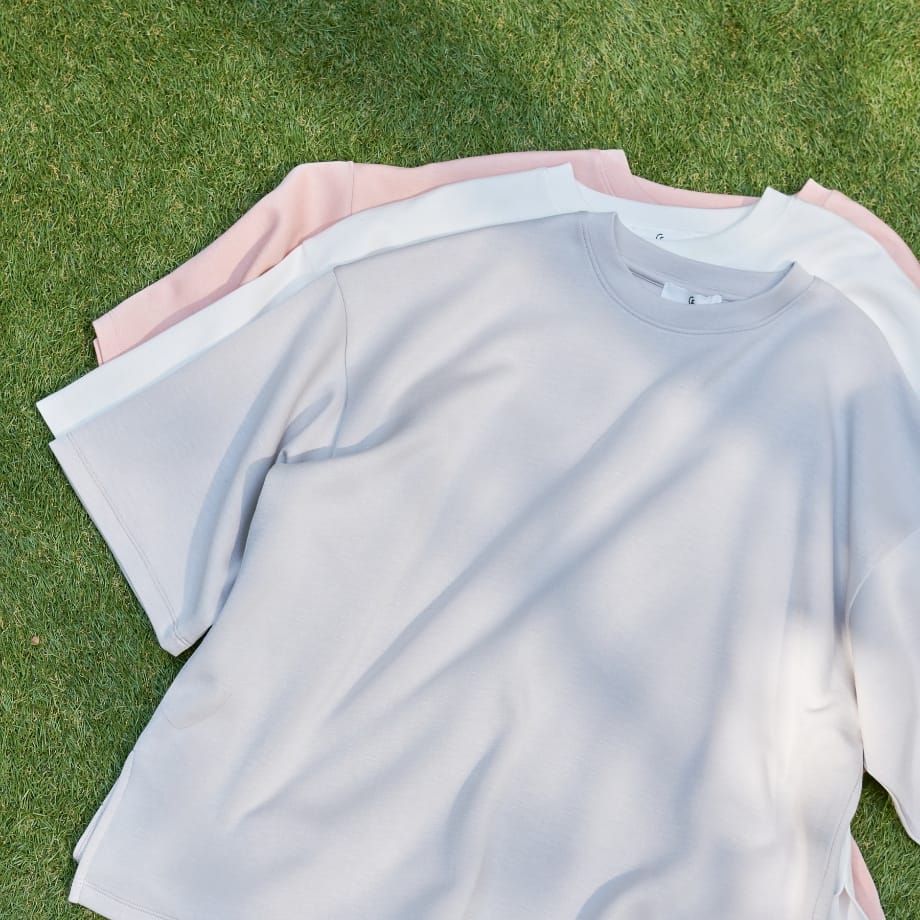 《シワになりにくい》エブ楽 なめらかダンボール ビッグシルエットTシャツ