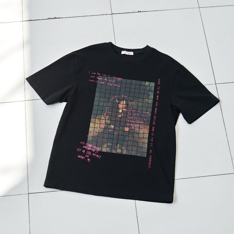 フォトプリントTシャツ ブラック