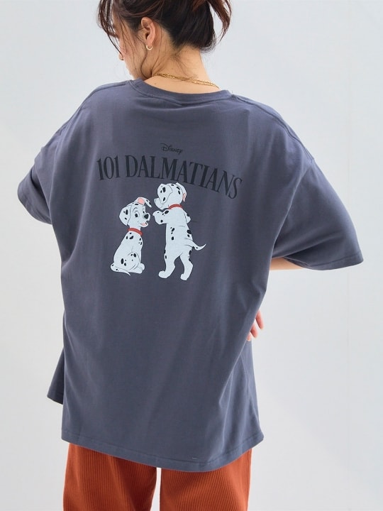 101匹わんちゃんバックデザインクルーネックTシャツ