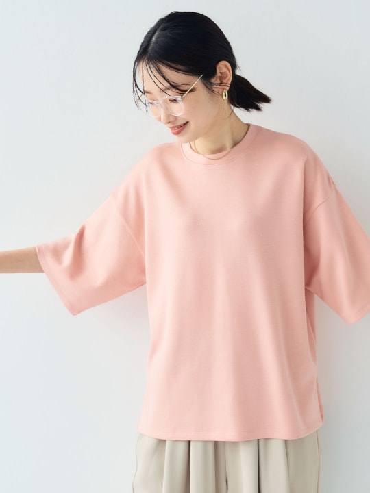 《UV/接触冷感》エブ楽 なめらかダンボール ビッグシルエットTシャツ