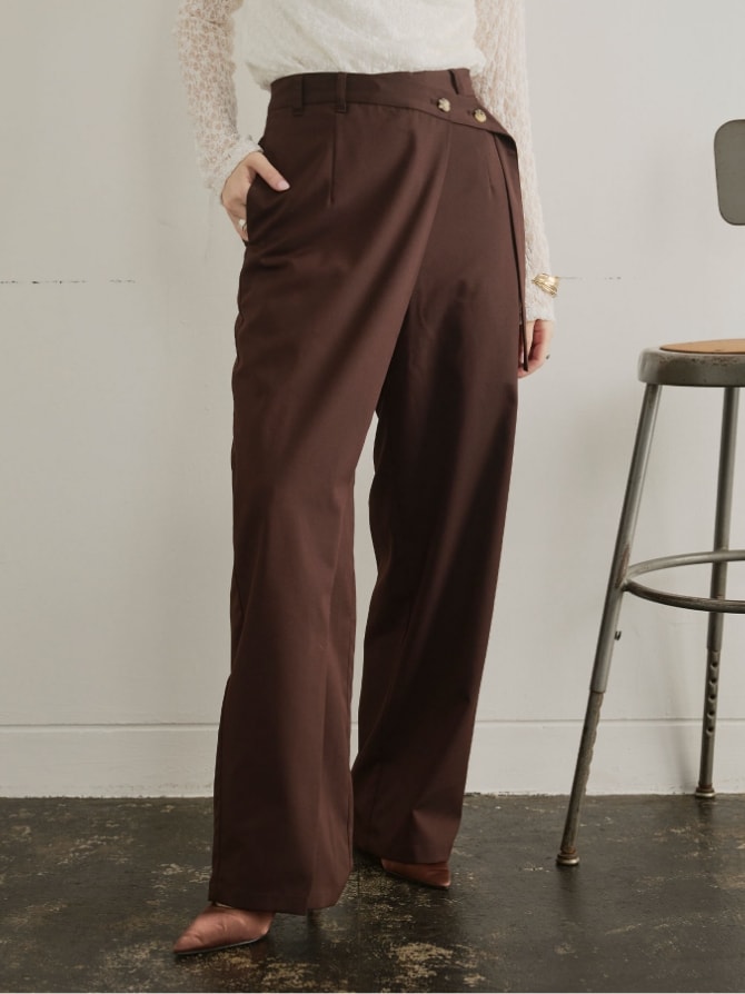 ラップワイドパンツ