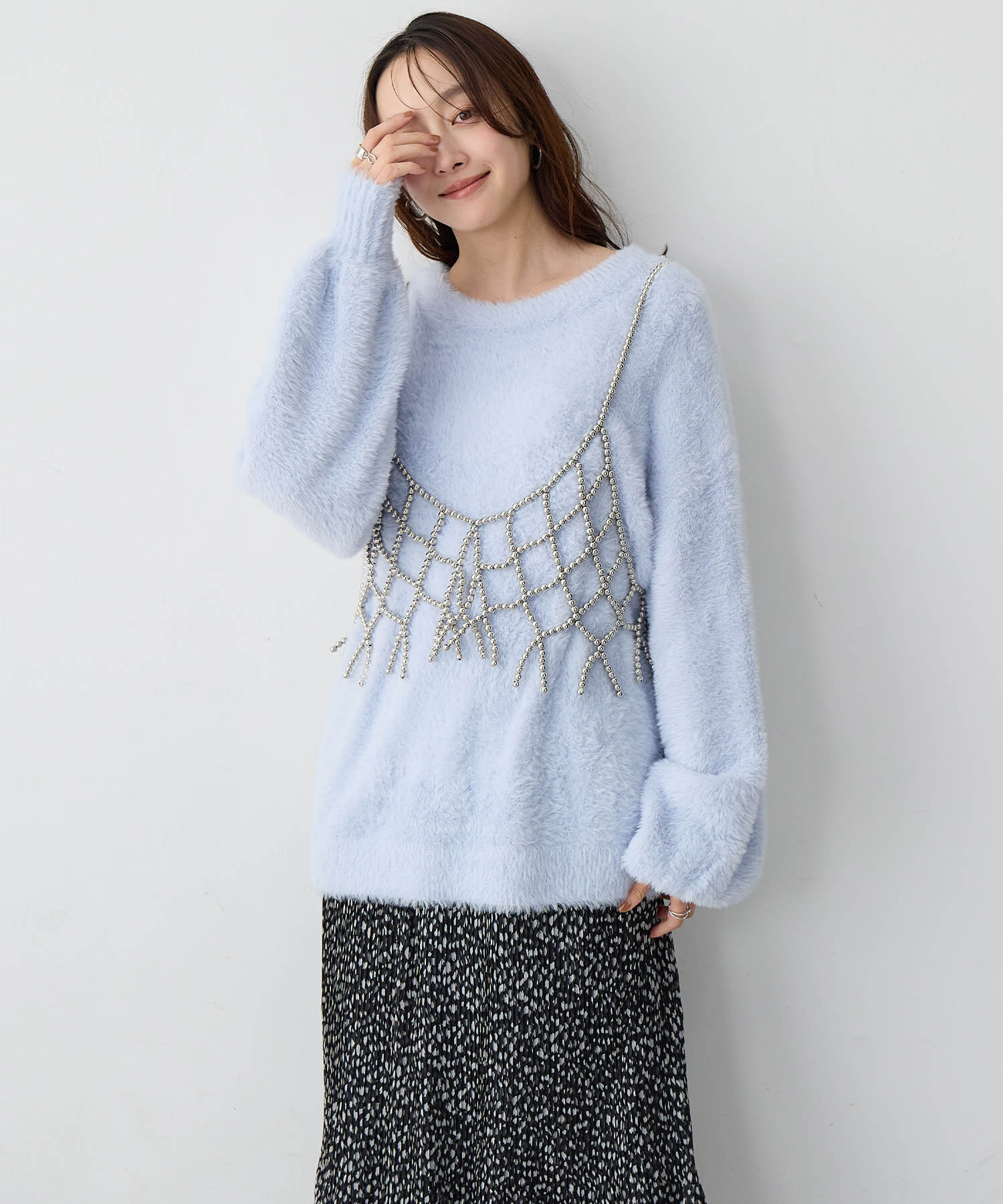 【大きいサイズ】パールビスチェ《新色追加》の商品画像