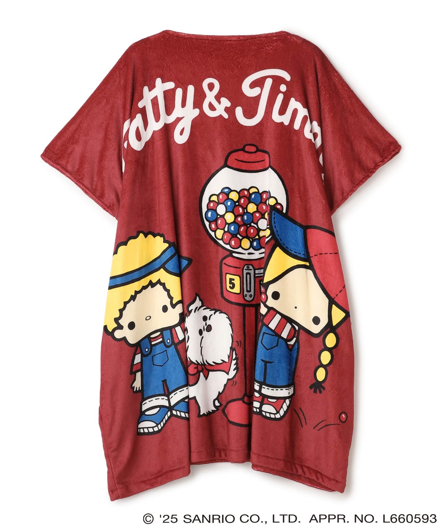 パティ＆ジミープリントあったか着るフリース毛布ウェア《サンリオキャラクターズ》の商品画像