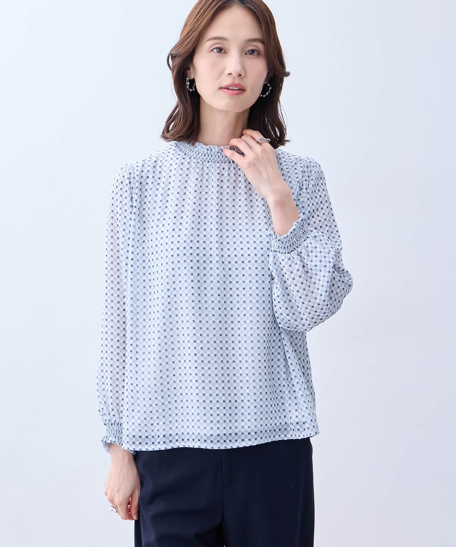 ジャガードTブラウスの商品画像