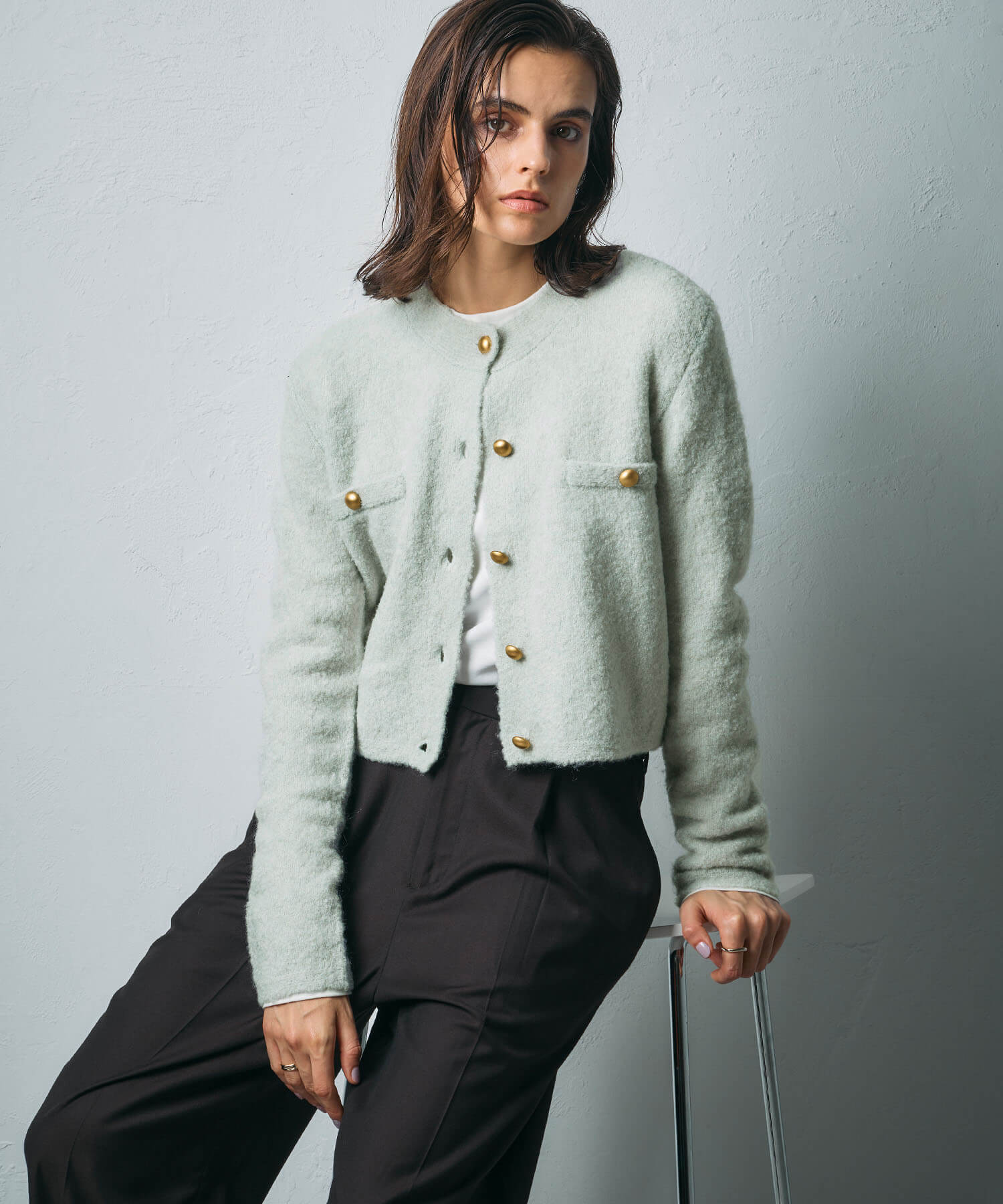 ブークレーショートニットジャケットの商品画像