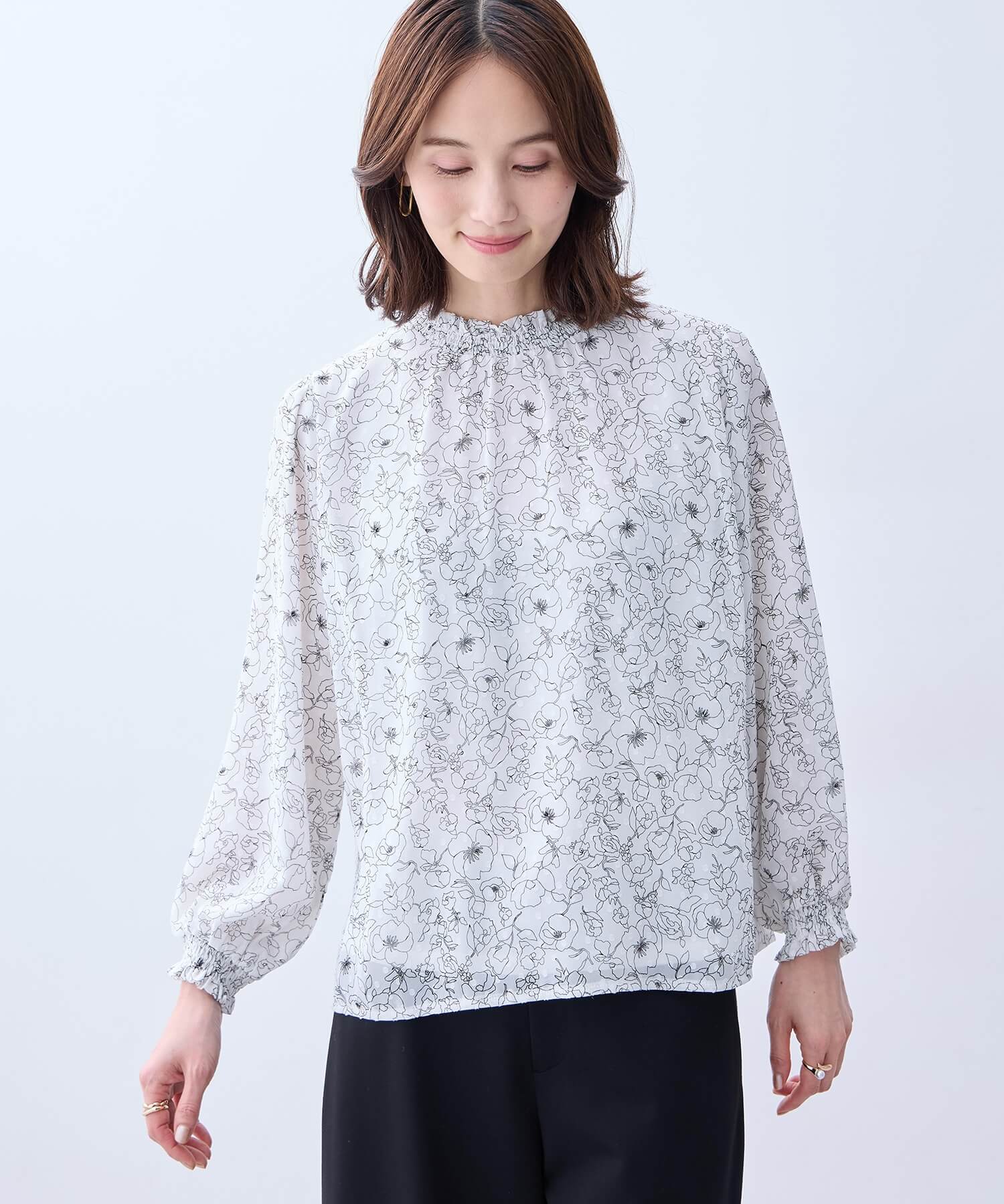 ジャガードTブラウスの商品画像