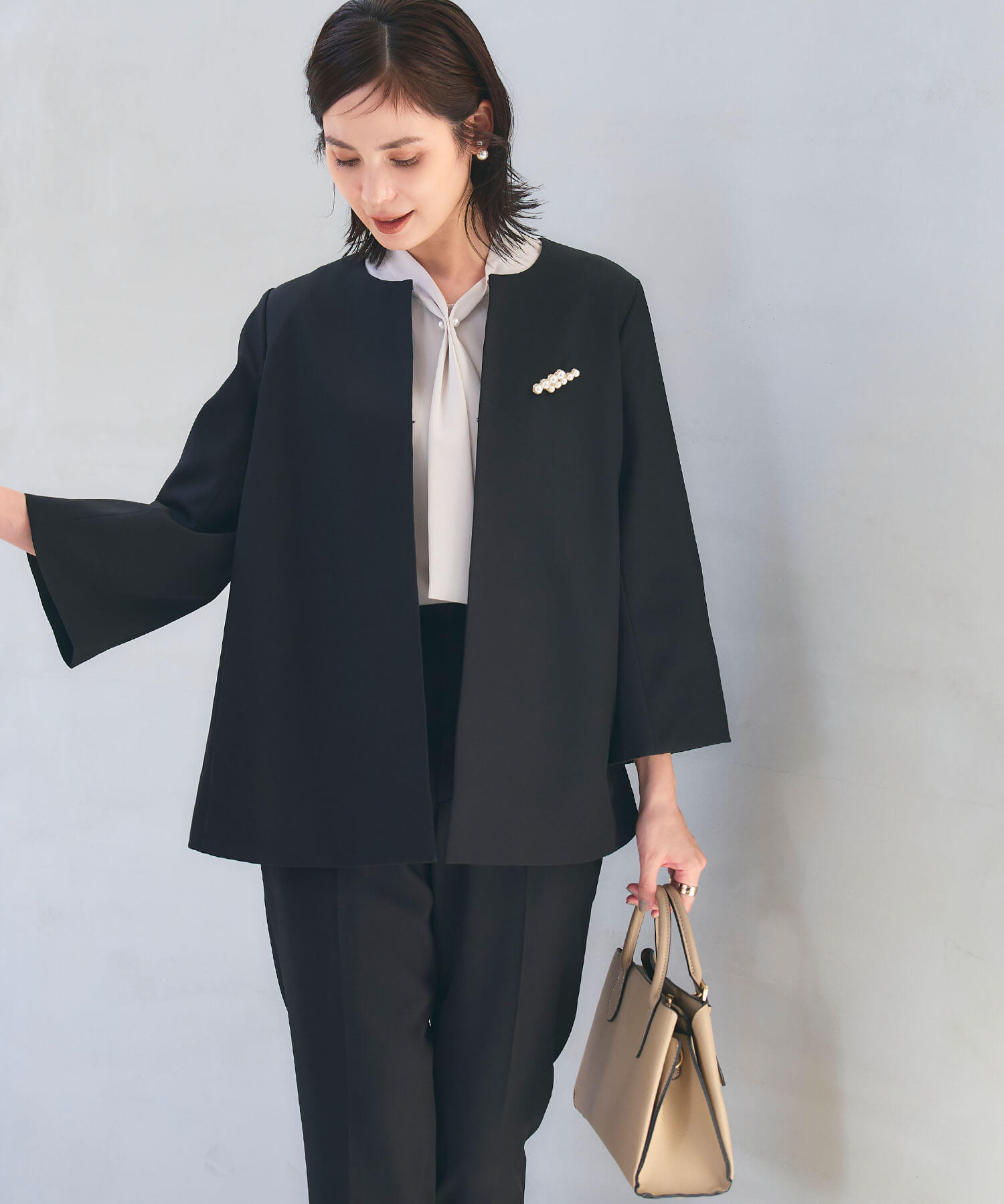 《洗える・シワになりにくい》正解Aラインフレアジャケットの商品画像