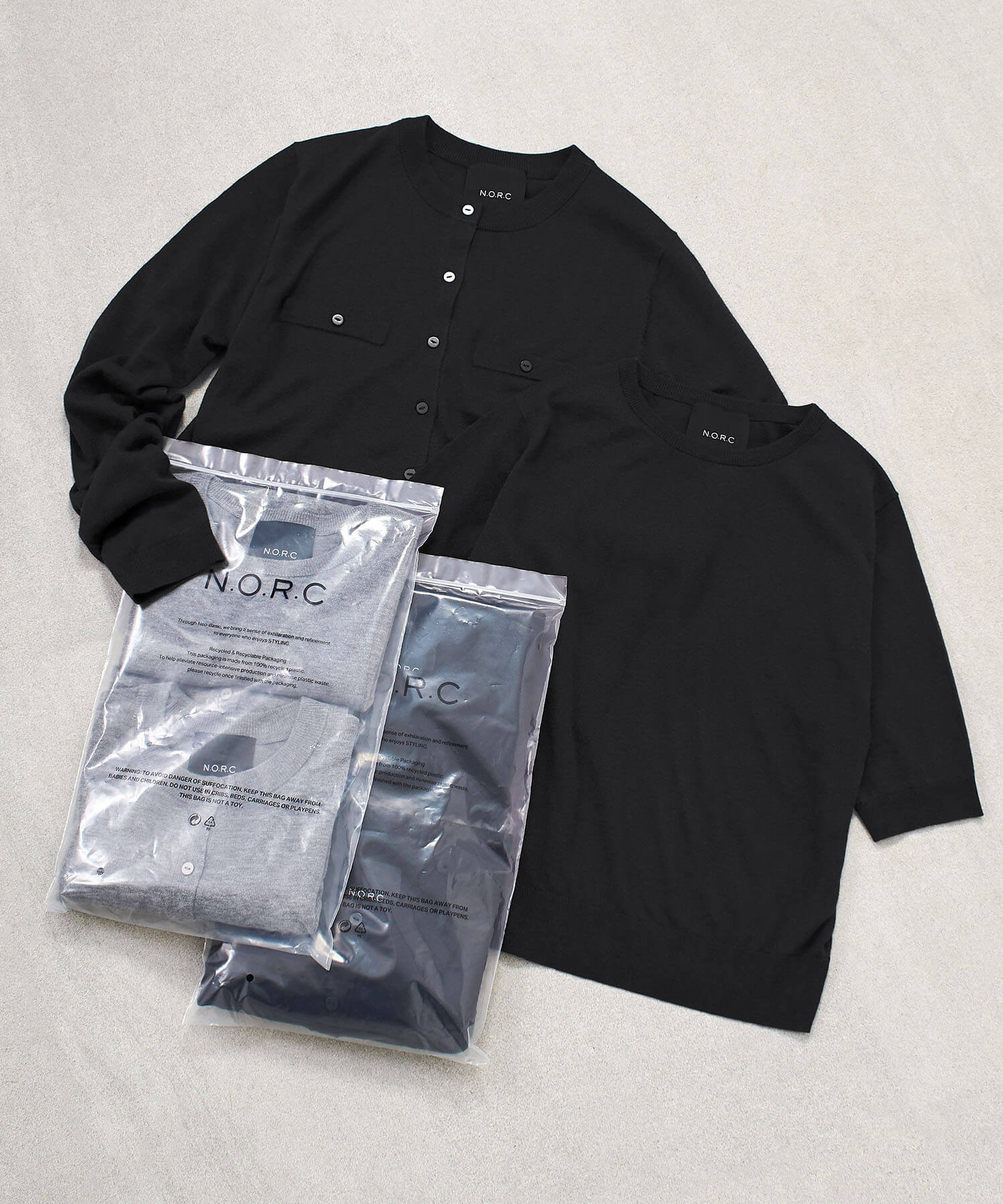 WOOL SILK PACK ENSEMBLE KNITの商品画像