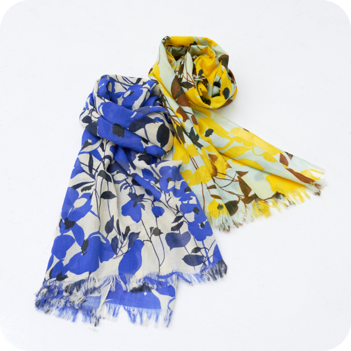49AV JUNKO SHIMADA フラワープリント柄ストールの画像