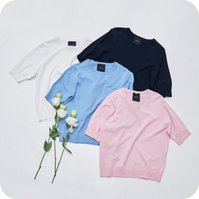 N.O.R.C ハーフスリーブニット【CLEAN MOTION】の画像