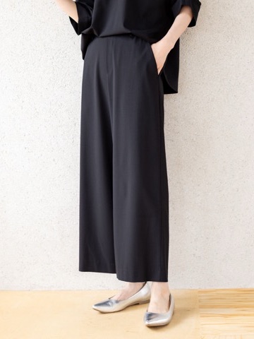 A/C DESIGN BY ALPHA CUBIC ストレッチストレートパンツ【接触冷感・UVカット・遮熱・後ろウエストゴム・セットアップ対応】