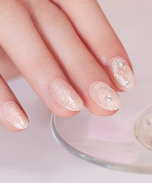 Silver Dewy ネイル