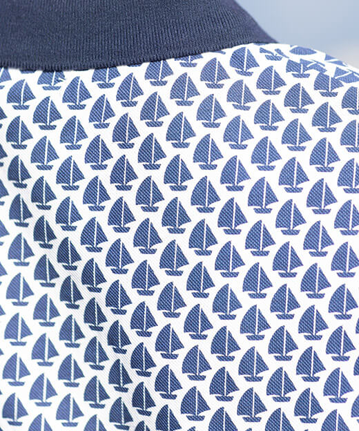 【ひやさら】【UVカット】カノコポロTシャツを着用したモデル画像03