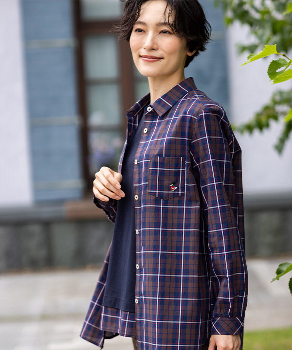 チェックシャツのアンカーリンク