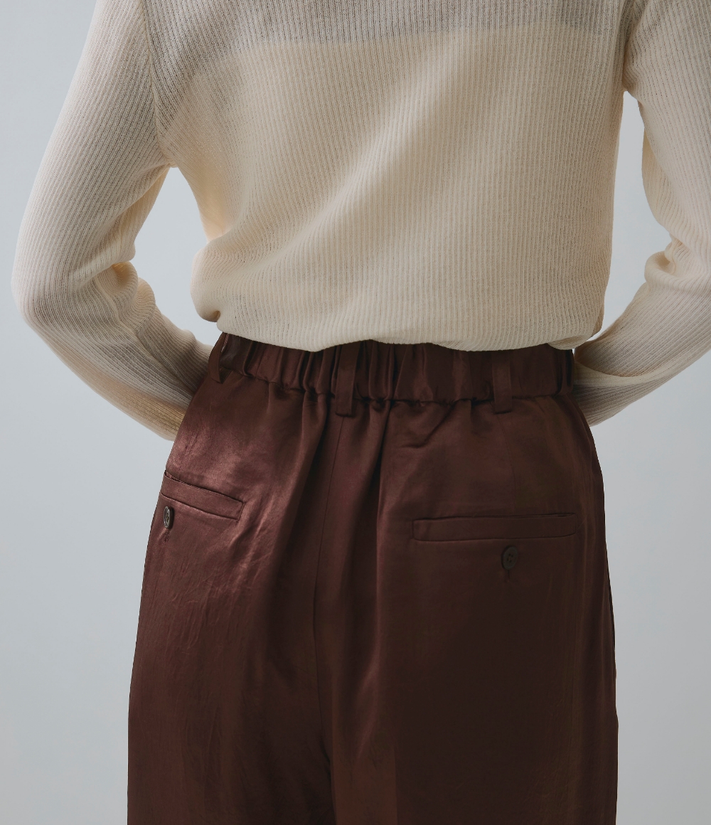 Satin Wide-Leg Slacks モデル画像4