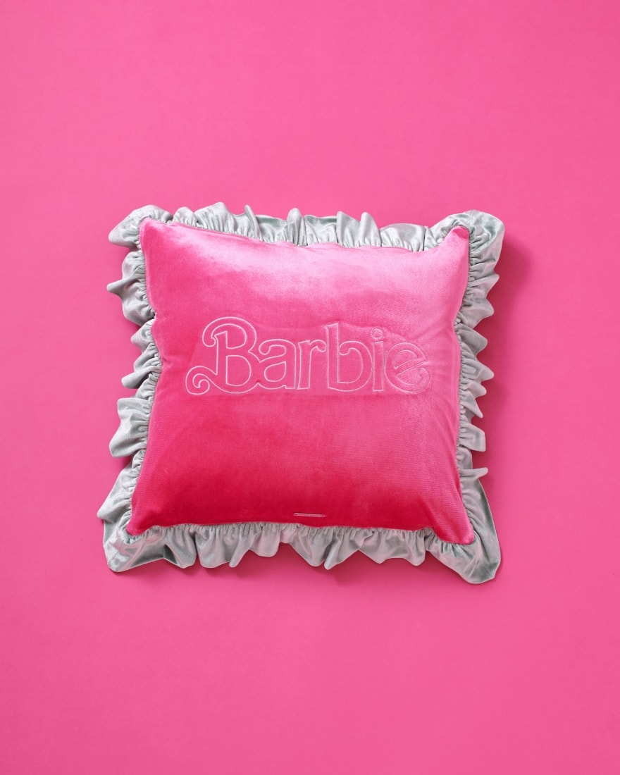 《Barbie×ELLEgirl》ベロアフリルクッションカバー