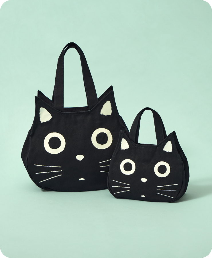 黒猫フェイスバック&黒猫ミニフェイスバックの写真