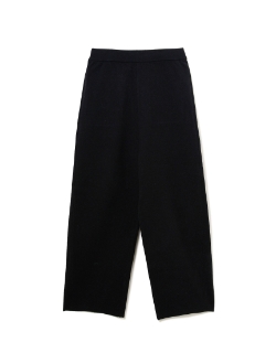 コットンカシミヤニットワイドテーパードパンツ