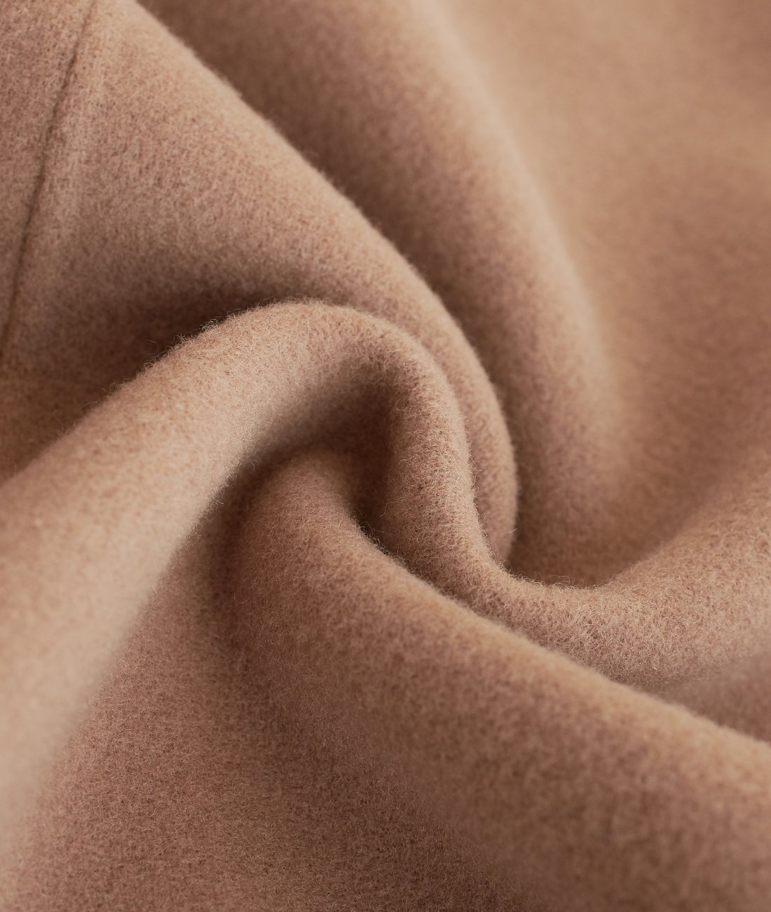 ウールメルトンロングリバーコートの素材画像