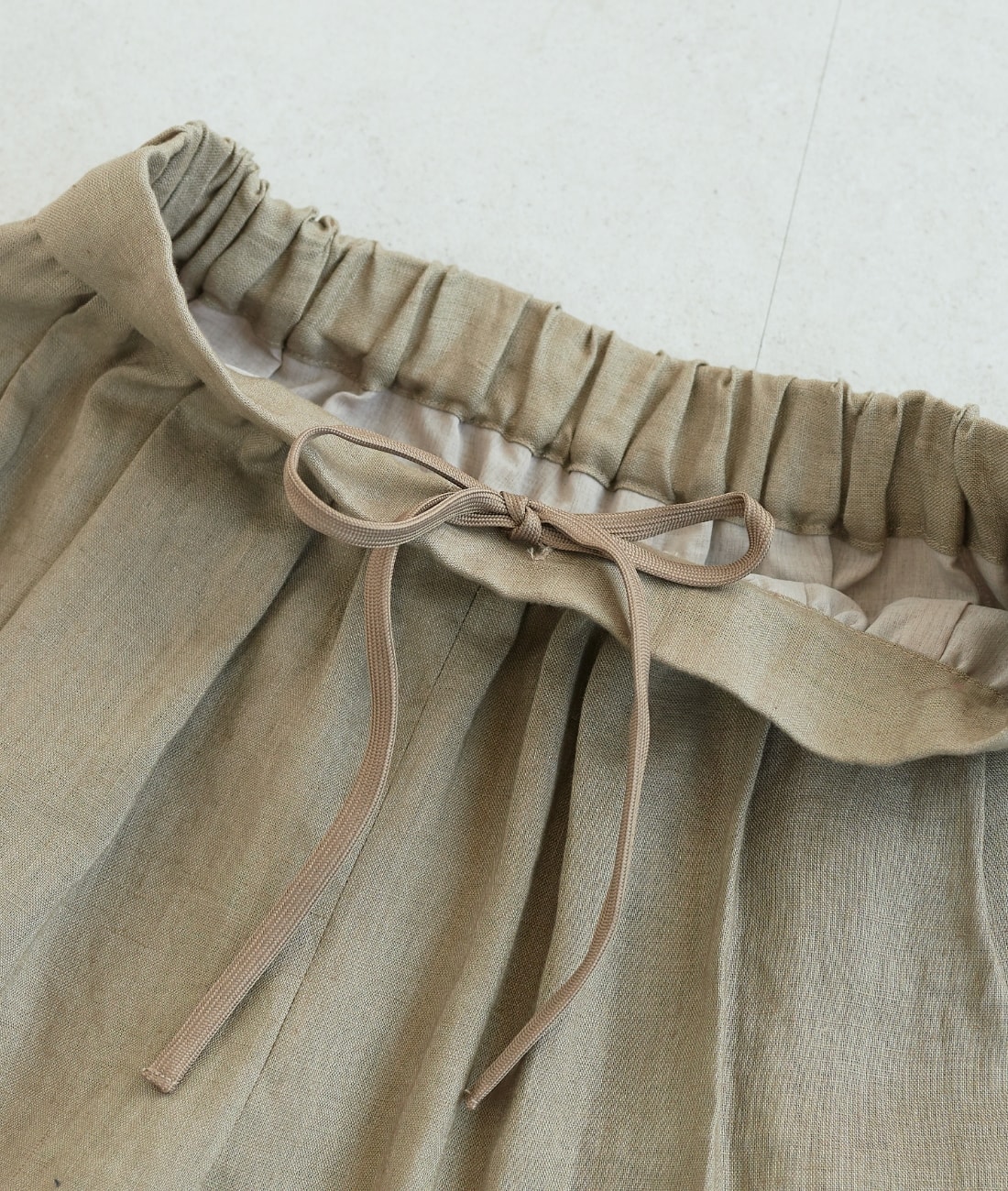 【フレンチリネン】イージーパンツの内側の画像