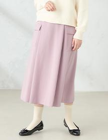 サイドポケットスカート（ピンク）の着用イメージ