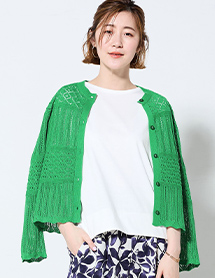 【汗じみ防止】ラグランTシャツ（アイボリー）の着用イメージ