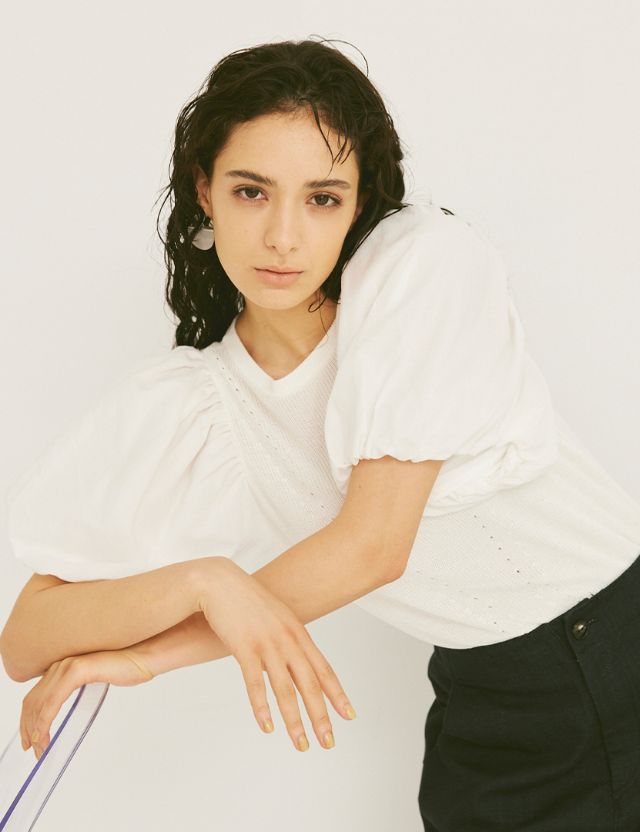 バルーンスリーブニット
