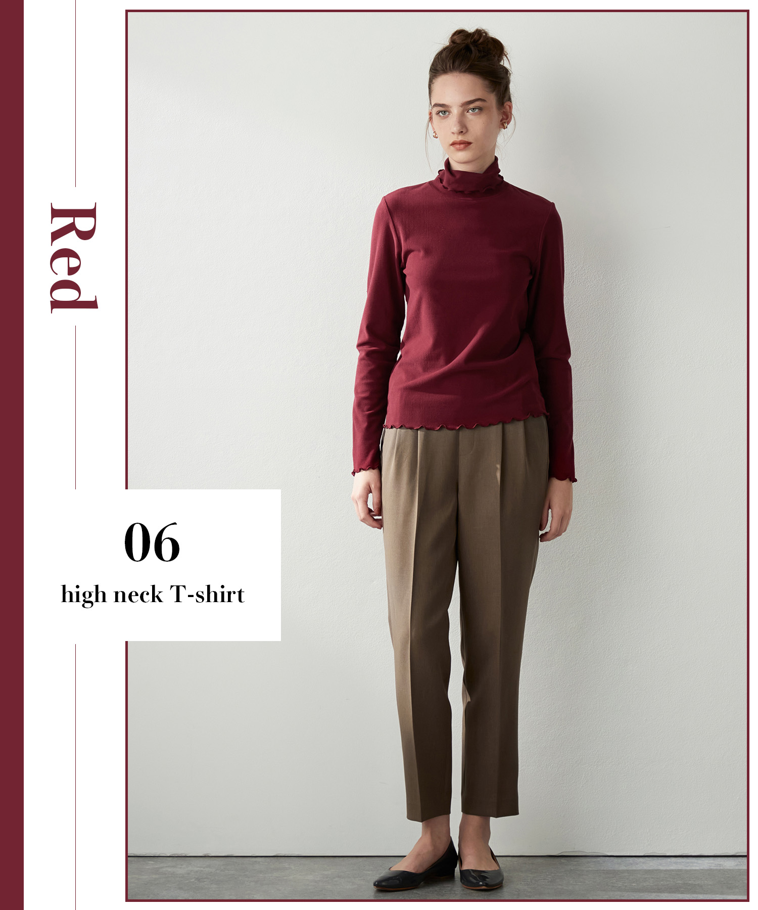 メロウハイネックプルオーバー  Red  ¥3,289 (tax in)