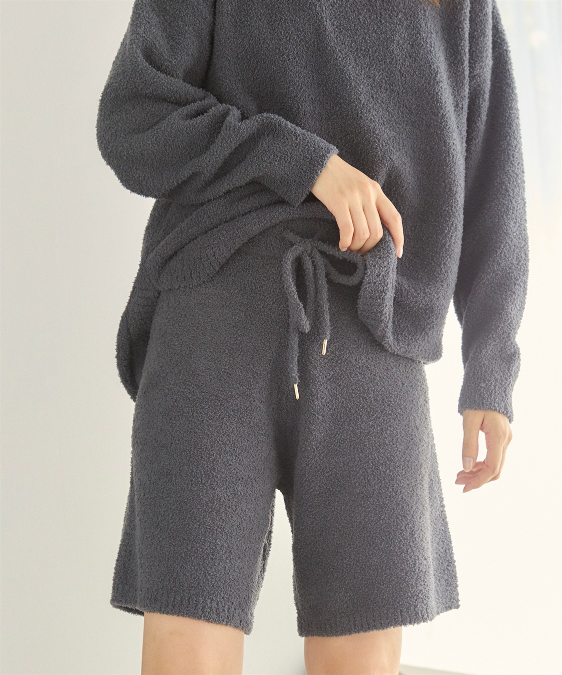 マシュマロニットハーフパンツ　¥3,300 (tax in)