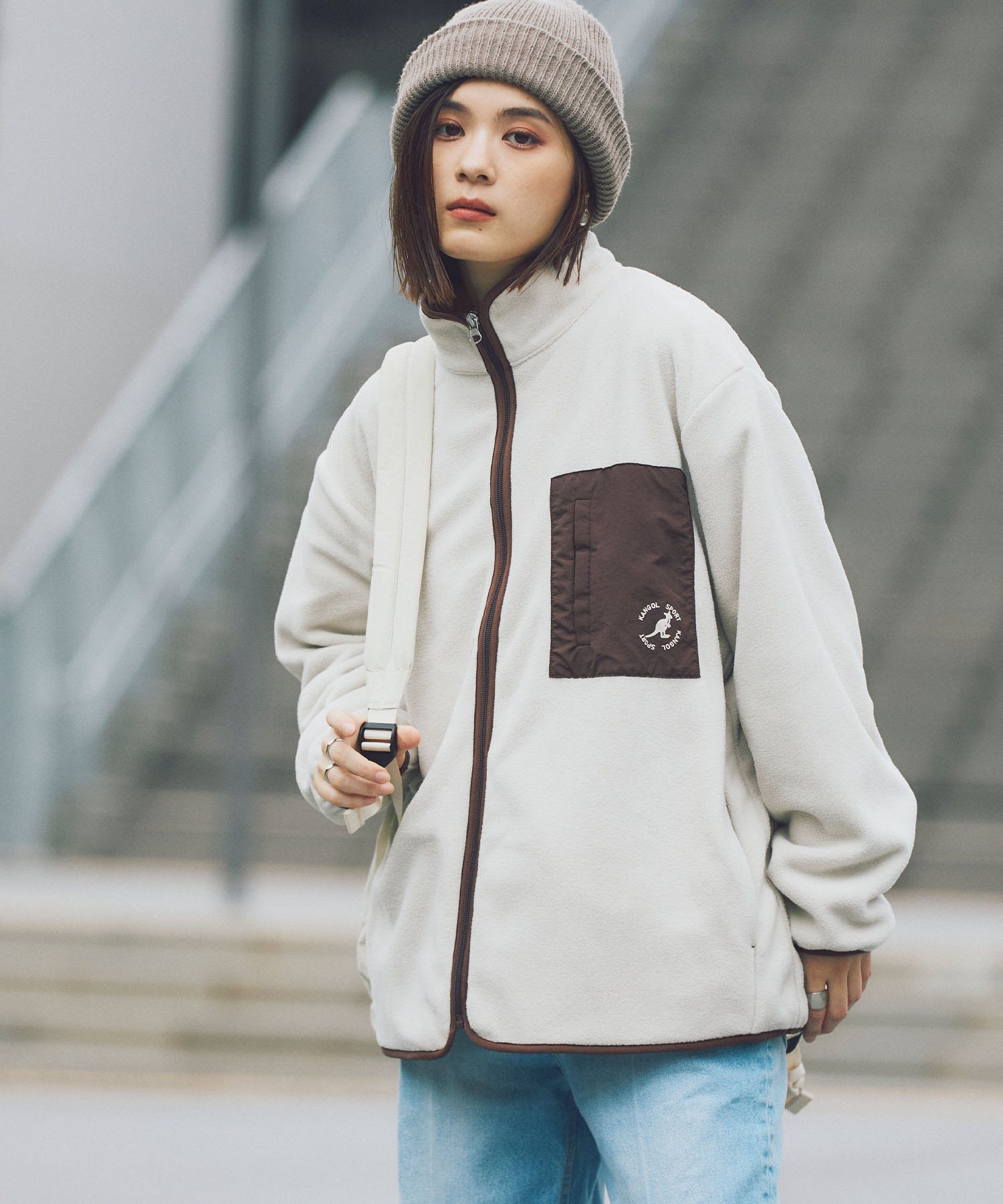 胸ポケットフリースジャケット 【KANGOL SPORT/カンゴールスポーツ】 ¥5,390 （税込）
