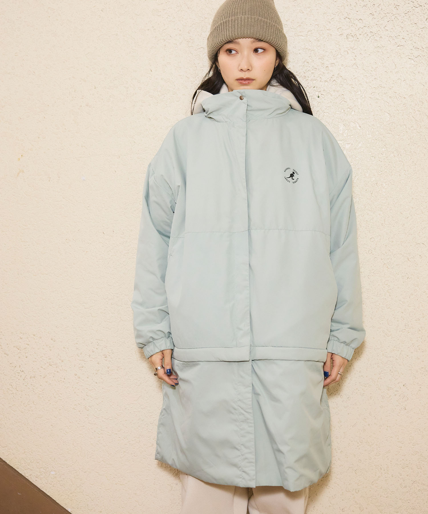 中綿裾デッタッチャブルコート 【KANGOL SPORT/カンゴールスポーツ】¥9,790 （税込）