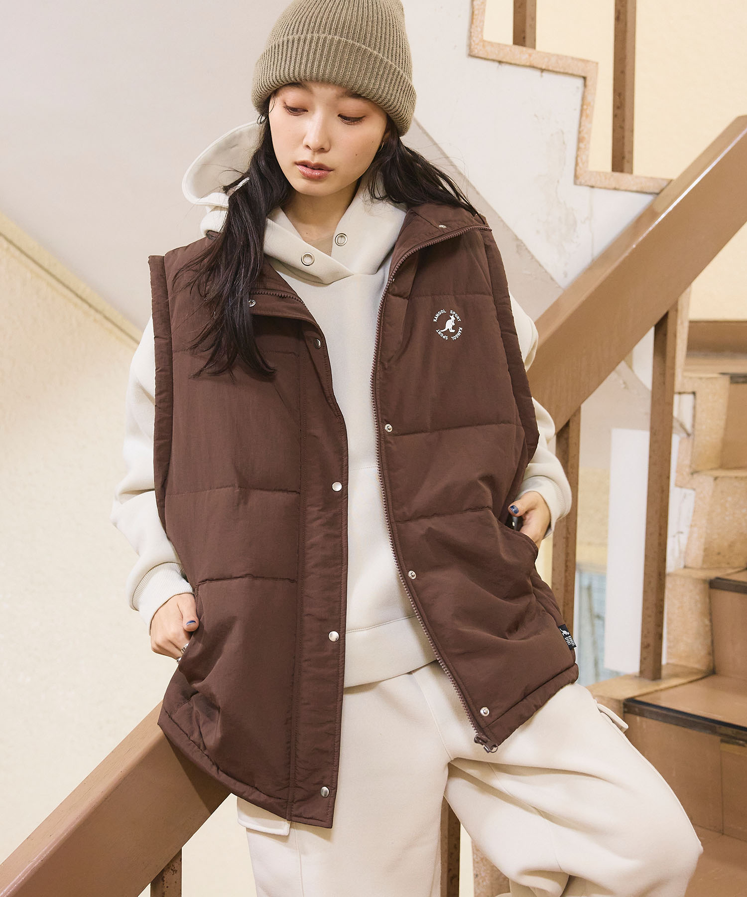 中綿ベスト 【KANGOL SPORT/カンゴールスポーツ】 ¥6,490 （税込）