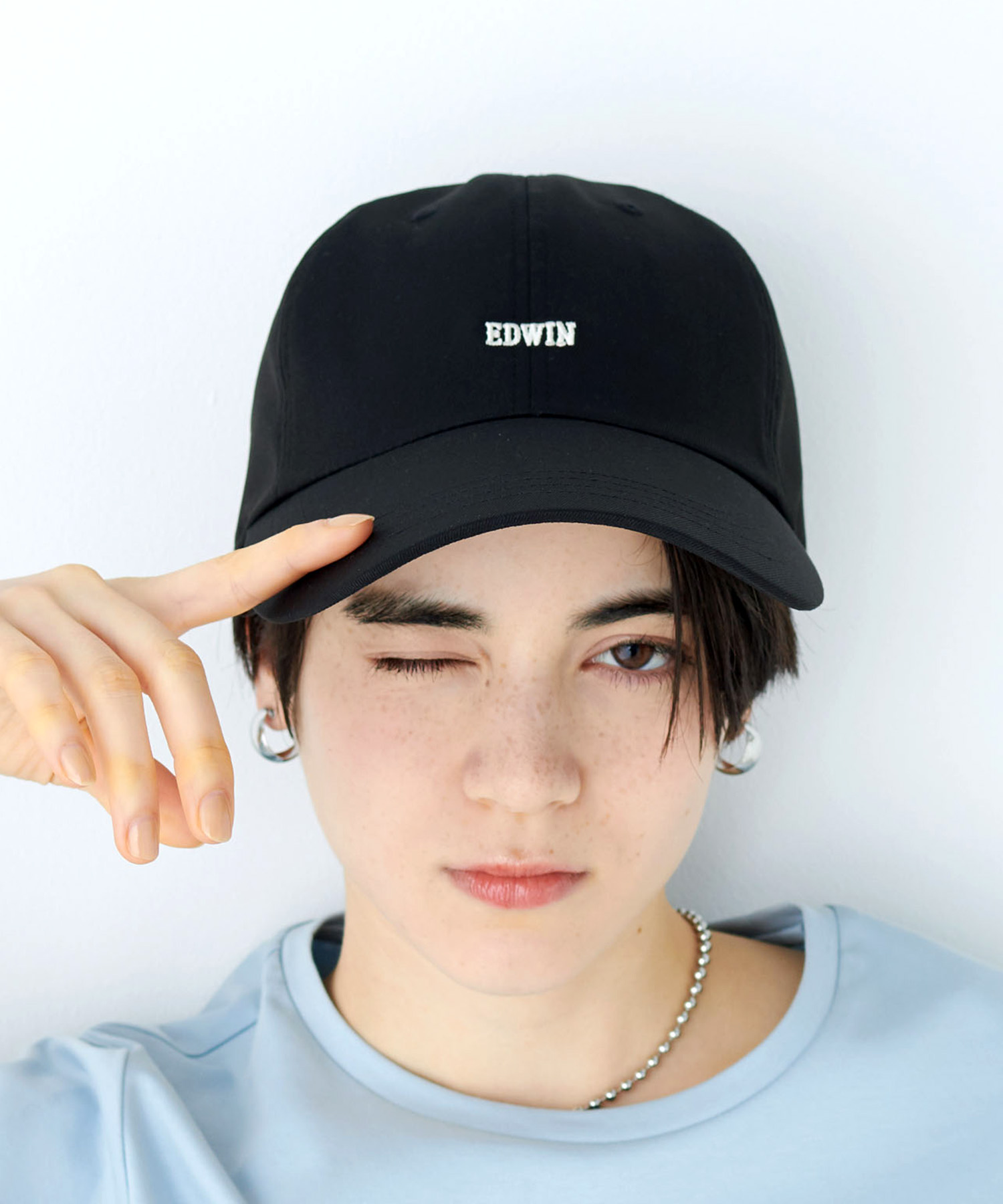 【EDWIN / エドウィン】ワンポイント刺繍ロゴキャップ<br>¥2,750 （税込）