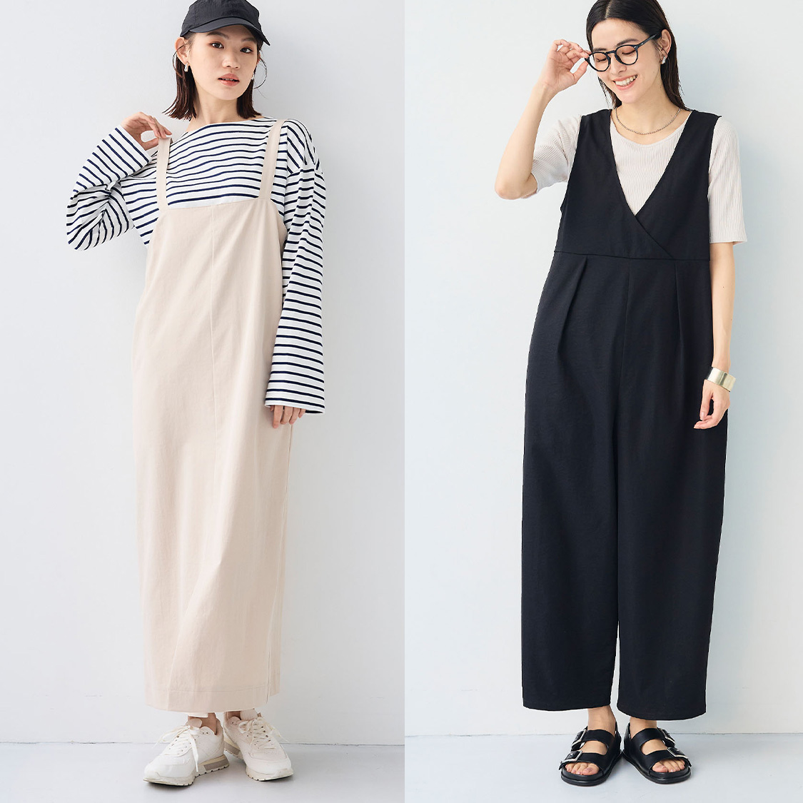 着やせ・着回しの両方を実現する大人見え「オールインワン」「ジャンスカ」が手放せない！