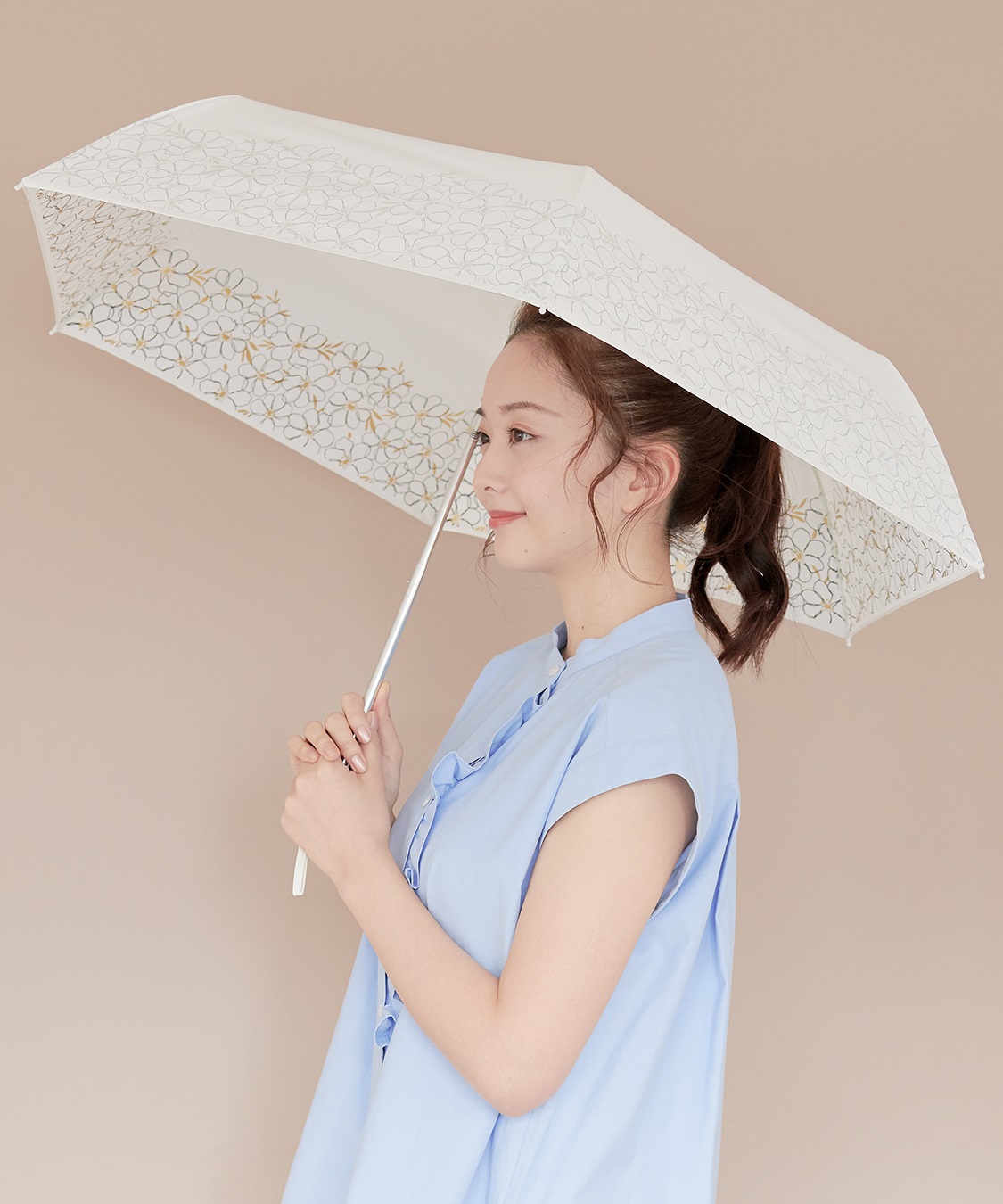 【TRIP.INN】PREMIUM WHITE 晴雨兼用日傘 ¥5,280 （税込）