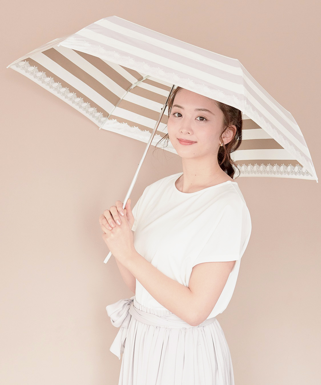 【TRIP.INN】PREMIUM WHITE 晴雨兼用日傘 ¥5,280 （税込）