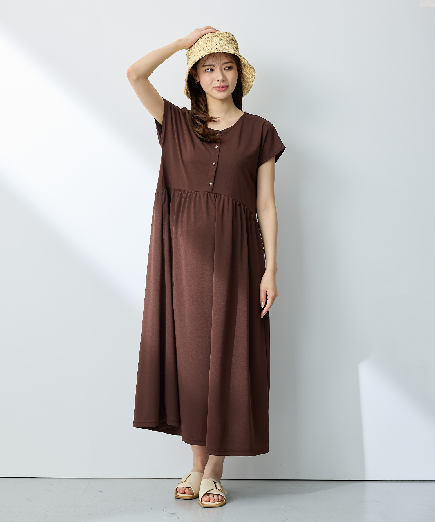 【接触冷感】エステルスムースワンピース ￥4,390（税込）